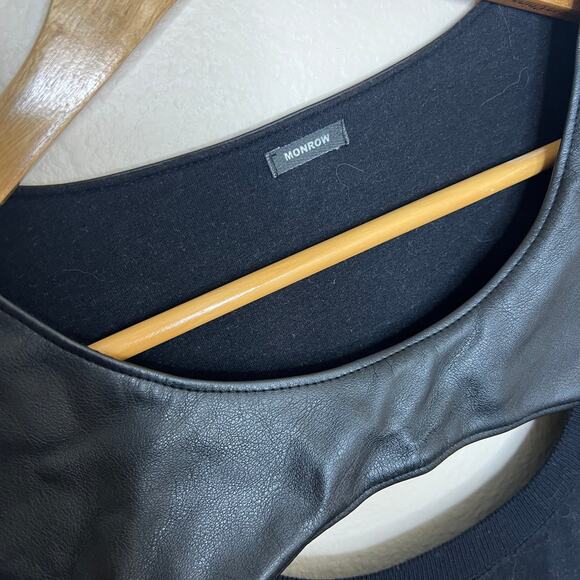 Monrow Black Long Sleeve Supima Dress XS - Picture 2 of 11